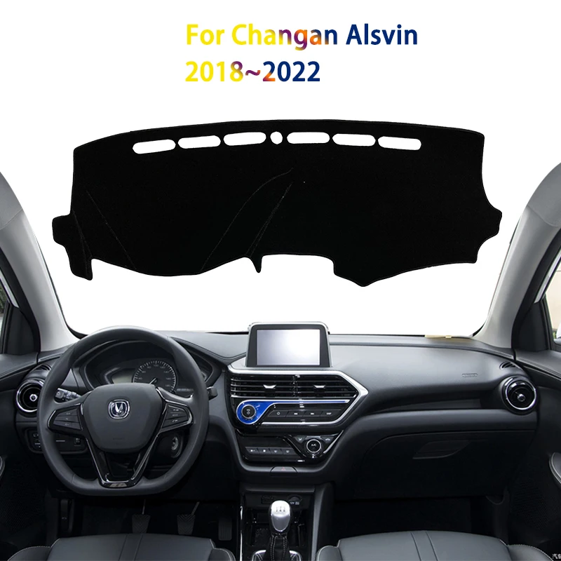 Dashboard Cover Avoid Light Pad Instrument Platform Cover Mat Board For Changan Alsvin 2018~2022 Car Stickers Carpet Accessories