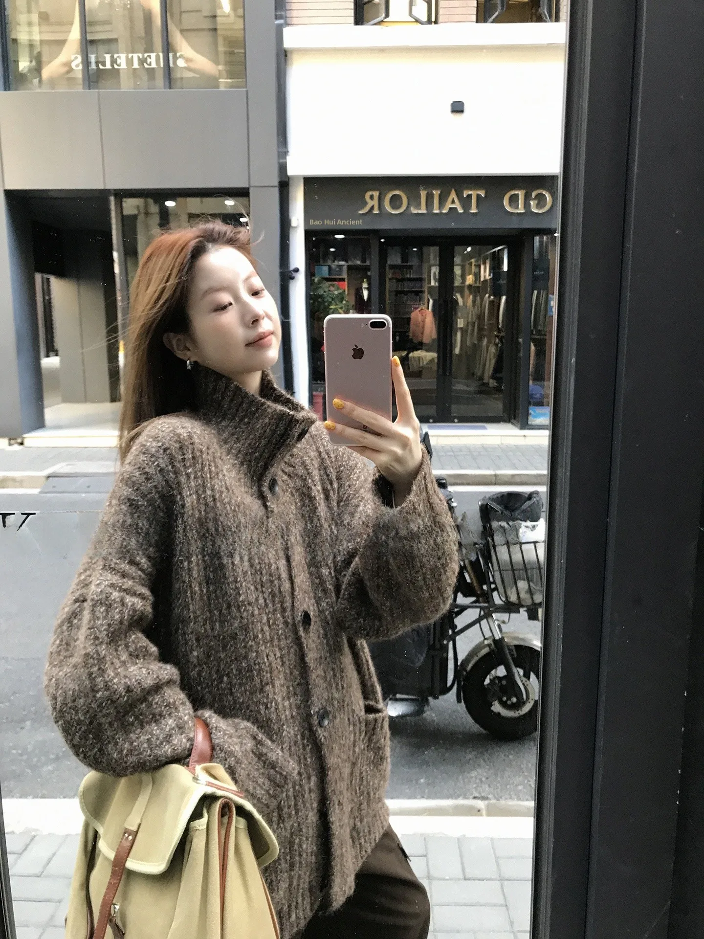 

Red Celebri Knitted Open Cardigan Women's Loose Sle Korean Faion Winter Sweater Outerwear Straight Cut Commute Sle
