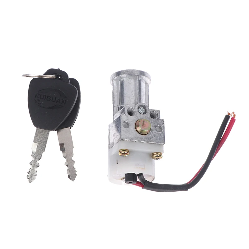 Battery Lock 2x Key Bigger Head Type Electric Bicycle Ignition On/Off Key Switch Heavy Load E-bike Li-ion Battery Casing Lock