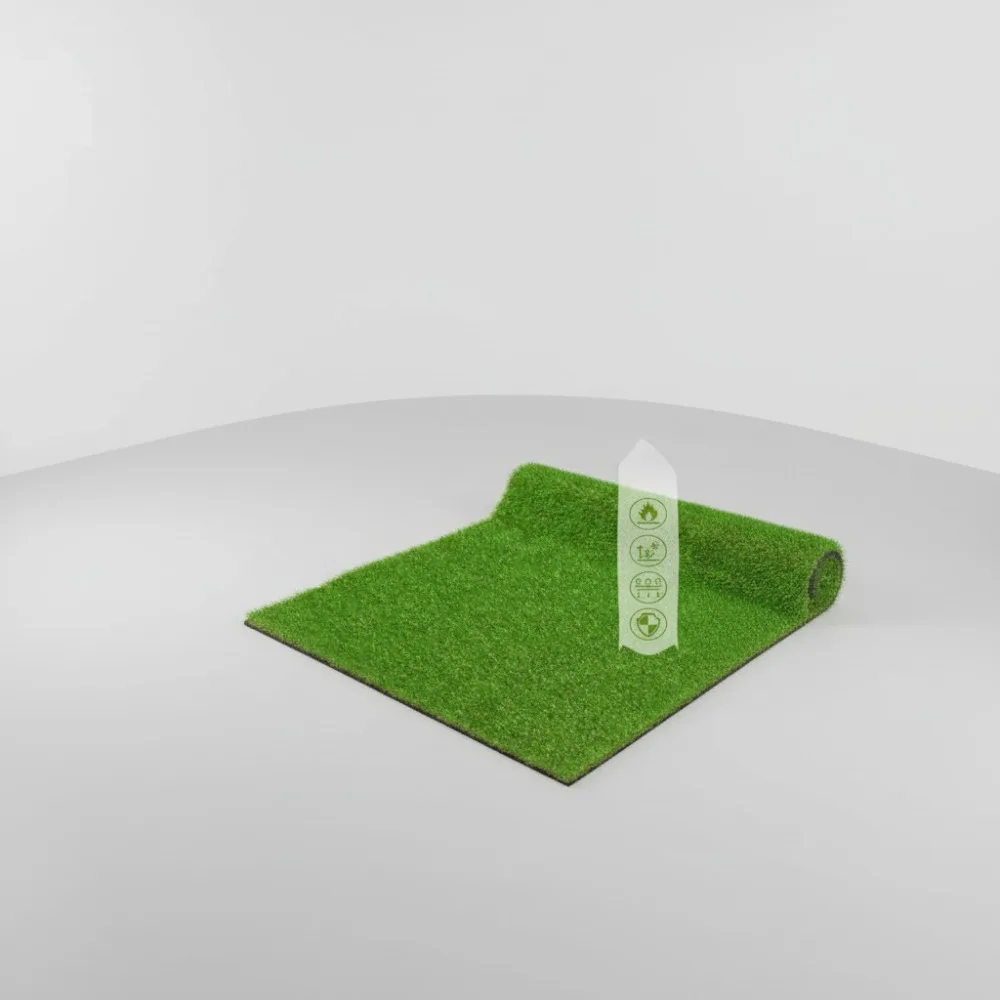 

Premium Realistic Artificial Grass Turf 4'10"x8' Outdoor Lawn Rug for Garden Yard Playground Pets