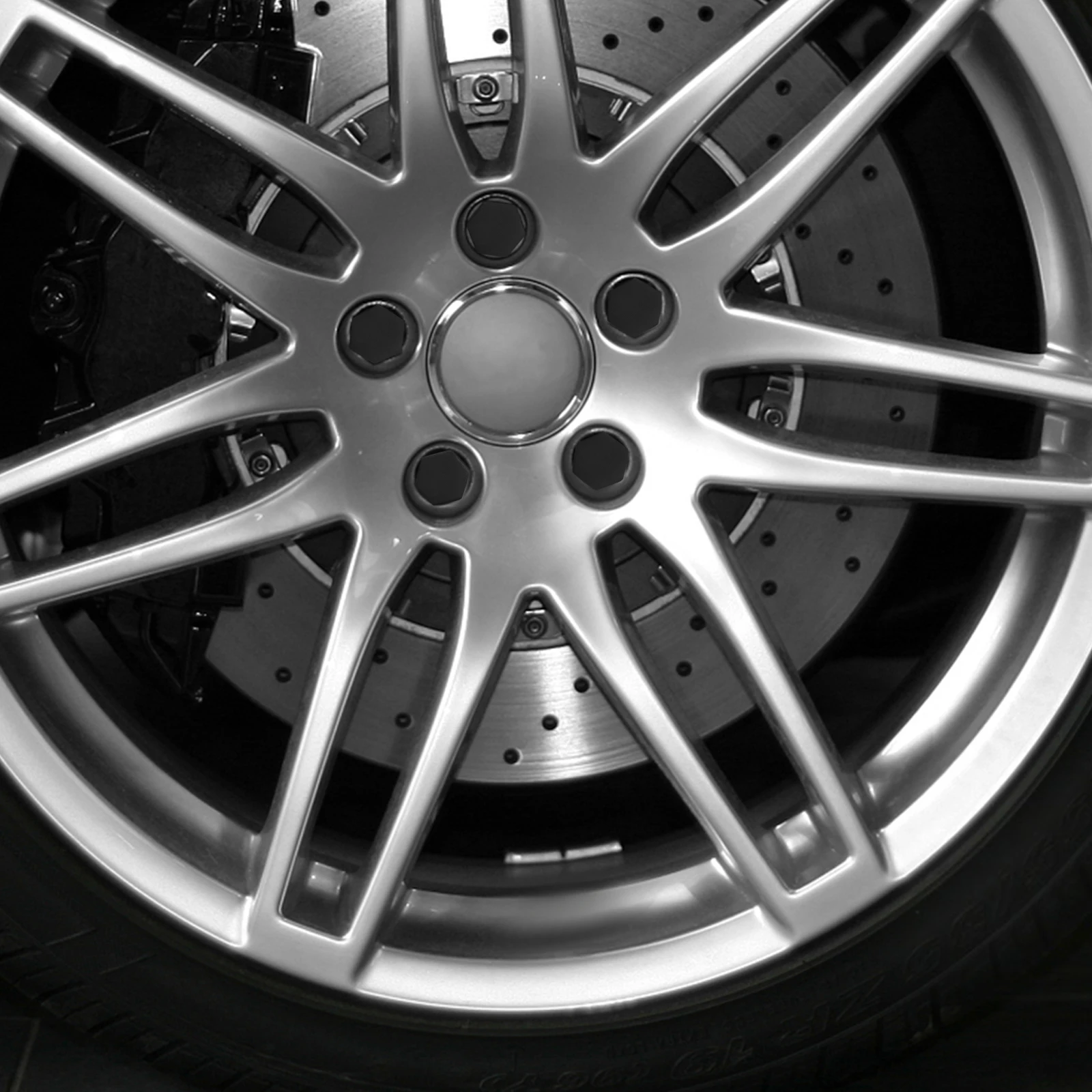 

20pcs Wheel Hub Decorative Lug Nut Covers Silica Gel Rim Caps Anti Rust Dust Car Wheel Hub Screw Cap Proof Tire Bolt Protection