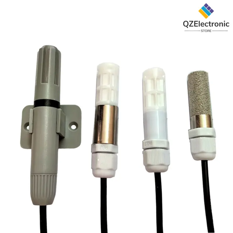 RS485 Modbus Sensor Suhu dan Kelembapan Tahan Air DC5-24V Presisi Tinggi Pengukur Suhu dan Kelembapan PE