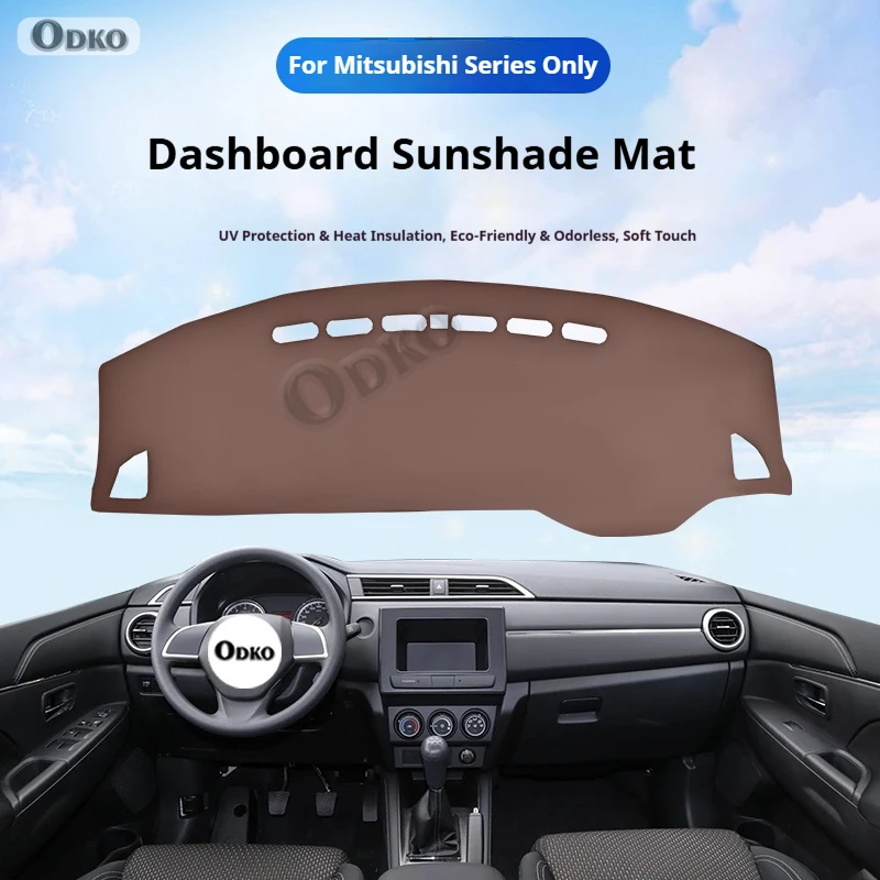 

For Mitsubishi ASX 2020 Leather Car Dashboard Sun Shade Mat Instrument Desk Non-slip Cover leather Accessories