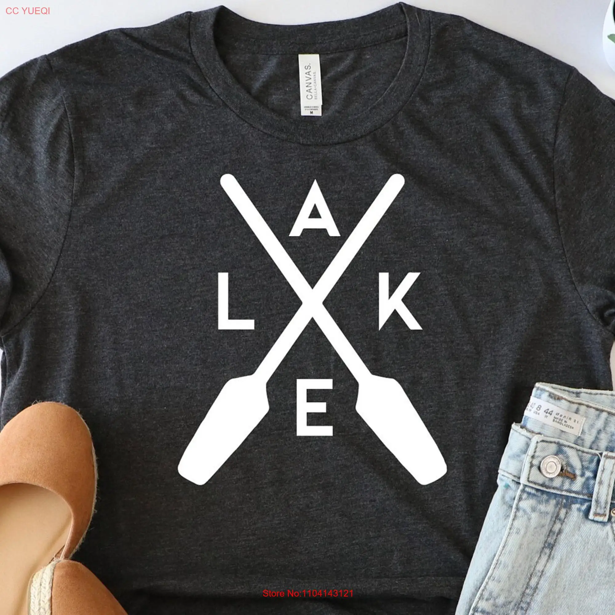 Lake T Shirt Camping Life Nature Vacation Trip La Camp long or short sleeves