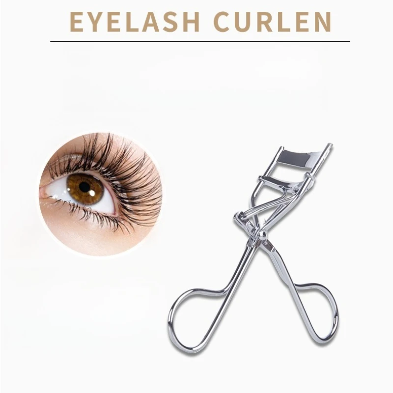Piegaciglia professionale in acciaio chirurgico con blocco arricciato per sollevamento duraturo Nero Argento Ciglia finte Ready 1PC Strumenti per il trucco