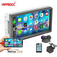 HIPPBQCC 7 Inch Car Radio Auto Multimedia BT MP5 Player 2 Din HD Touch Screen With Rear Camera Mirror Link FM Aux For Universal