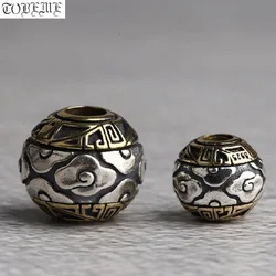 Handmade Solid 925 silver Lucky -cloud Symbol beads Vintage Good Luck Loose beads DIY jewelry Findings