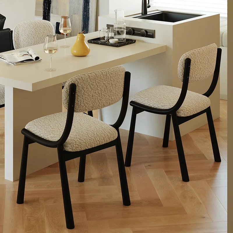 كرسي طعام من الخشب الصلب البسيط، كرسي منزلي فاخر، كرسي مكياج جديد عتيق #4