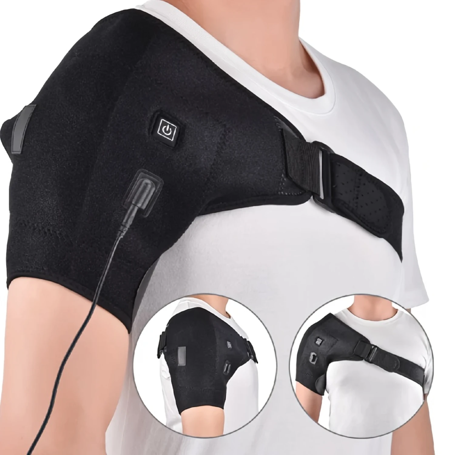 

USB Heated Shoulder Massager Shoulder Brace; Heated Knee Elbow Shoulder Brace Wrap; Vibration Knee Heating Pad; Heating Pad For