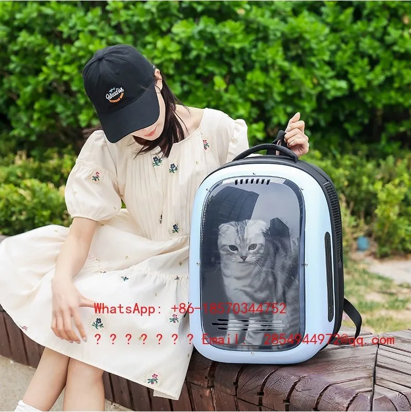Transparent Visible Pet Carrier Space Capsule Foldable Travel Bag for Cat Small Dog