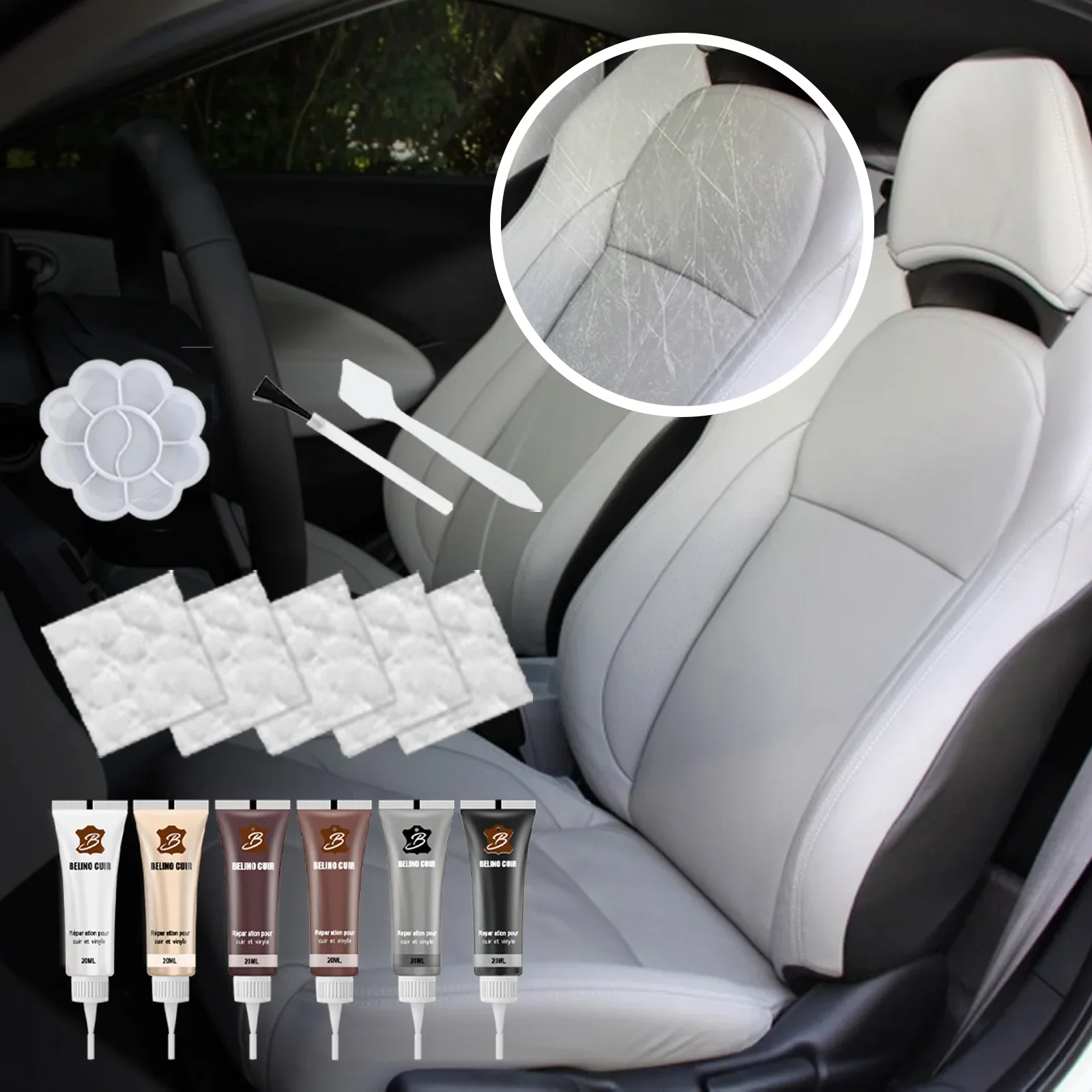 

20ml Leather Finish Car Leather Repair Gel Car Seat Leather Complementary Refurbishing Cream Paint For Car Maintenance Paste