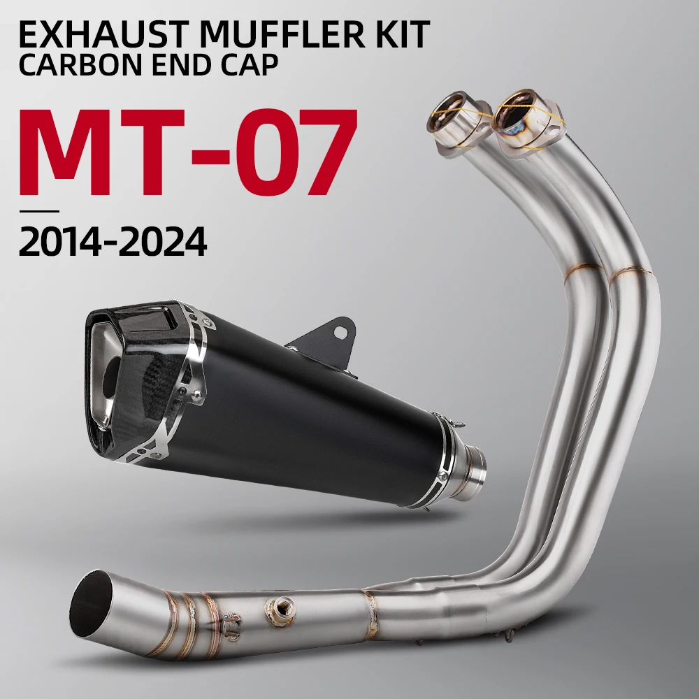 

DELTA RACE muffler For Yamaha FZ-07 MT-07 XSR700 Motorcross Exhaust Front Pipe Motorcycle Muffler System Escape