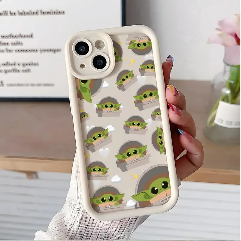 Case For Apple iPhone 11 15 Pro Max 14 Plus 13 12 Shockproof Protective Bumper Funda Silicone TPU Phone Cover Baby Yoda Shell