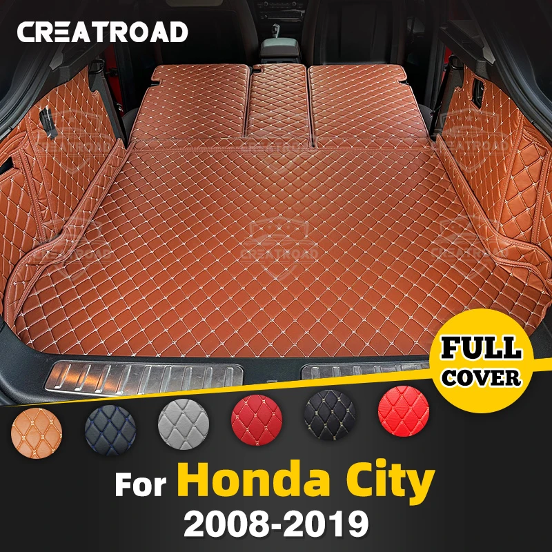 

For Honda City 2008-2019 18 17 16 15 14 13 12 11 10 09 Auto Full Coverage Trunk Mat Car Cargo Liner Interior Accessories