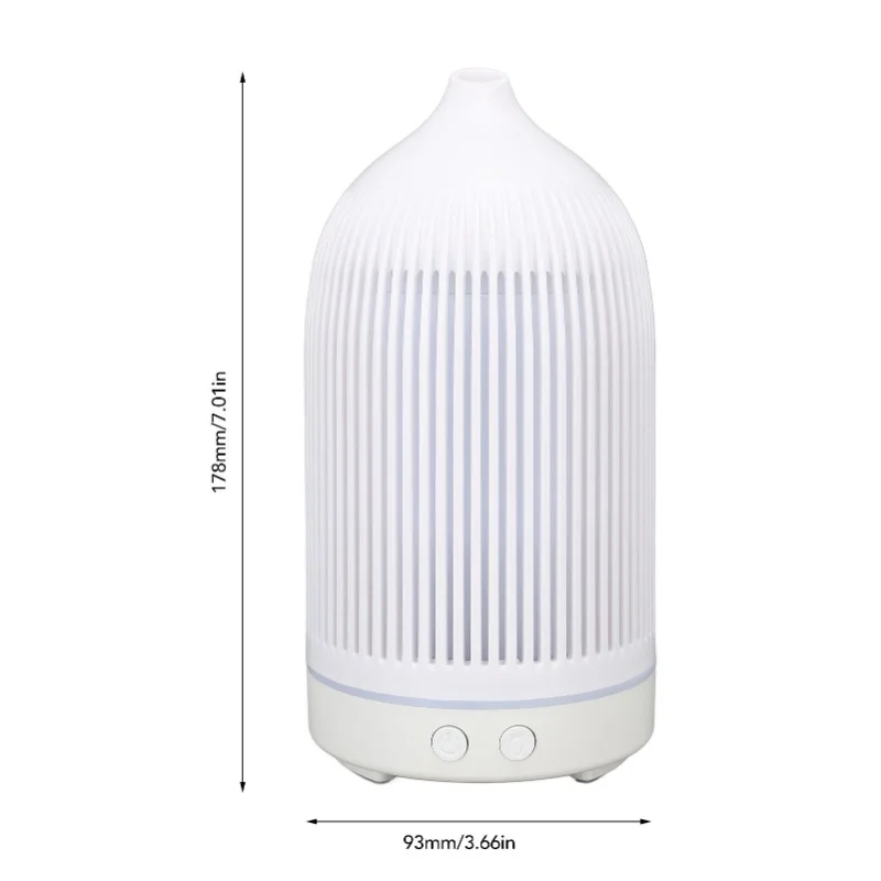 USB Essential Oil Diffuser With 200ml Water Tank For Bedroom Aroma Humidifier Quiet Night Light White