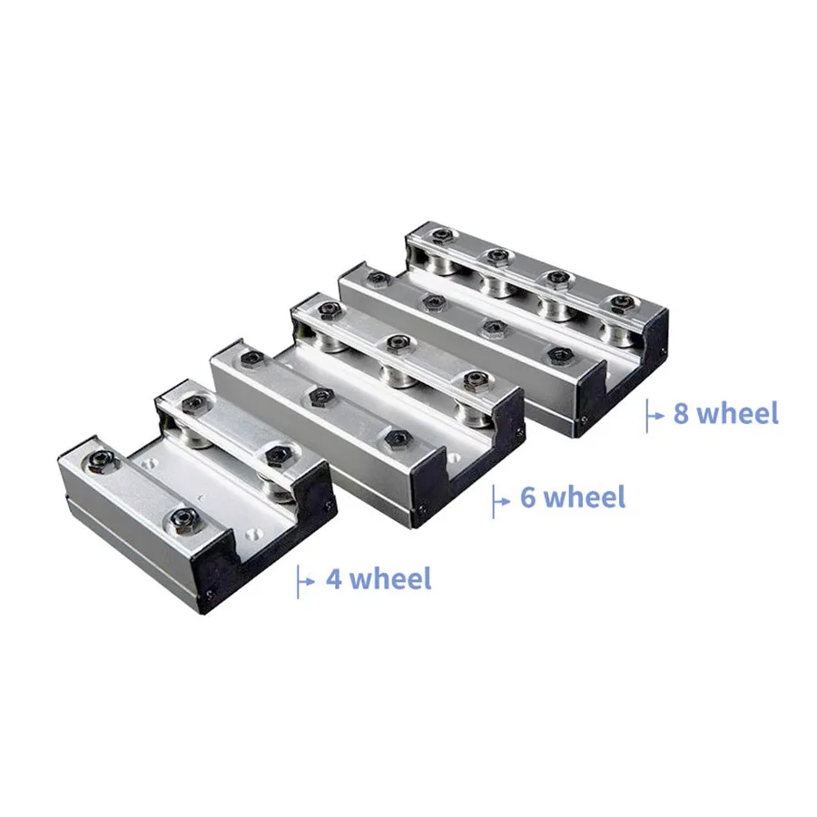 External Dual-Axis Linear Guide Slider LGD6-60L-4 LGD6-100-4 LGD6-100L-6 LGD8-70L-4 LGD8-100L-6 LGD12-100-4 Roller Wheel Block