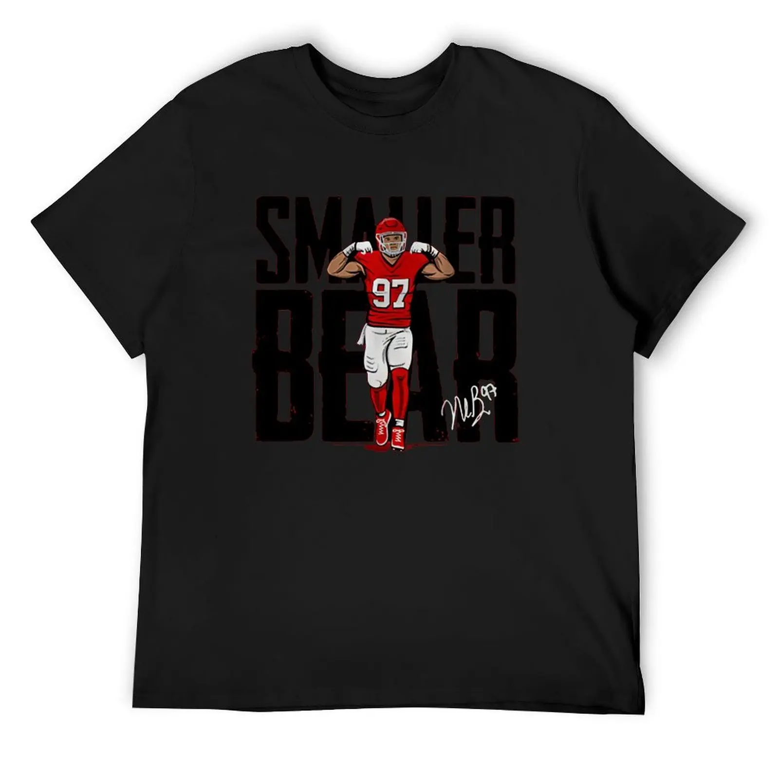 

Nick Bosa smaller bear T-Shirt plus sizes street wear summer tops men clothes