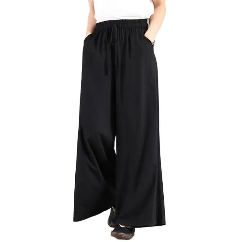 

Wide Leg Pants Female Long Pants Woman Casual Loose High Quality Trousers Office Lady Pants With Pocket clothes for women