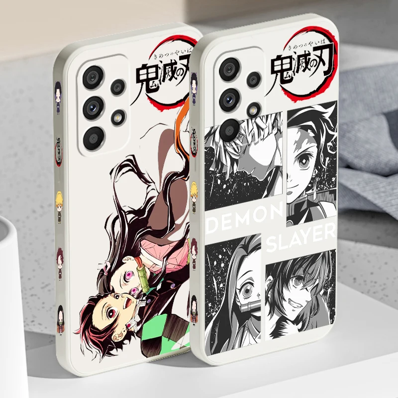 

G Ghost Slaying Blade Anime Liquid Left Rope For Samsung Note 20 10 A54 A31 A14 A03 A22 A34 A04 A24 A25 Ultra Plus 5G Back