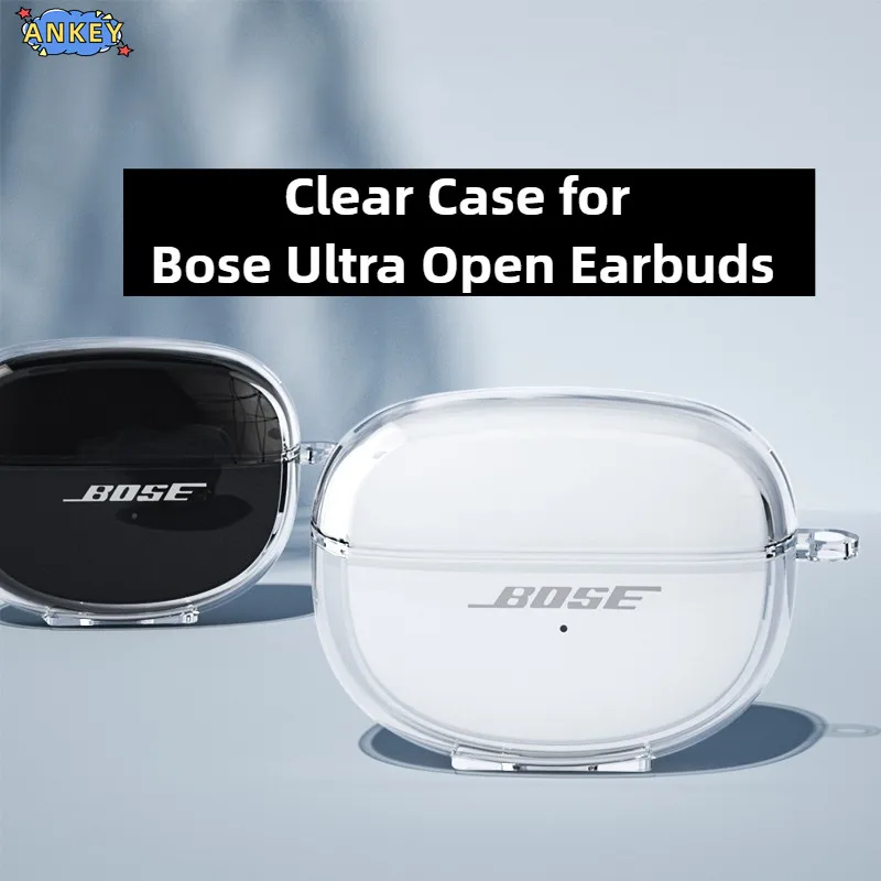 Clear Case for Bose Ultra Open Earbuds Protective Transparent Clear TPU Covers Bluetooth Headphone Portable Shell