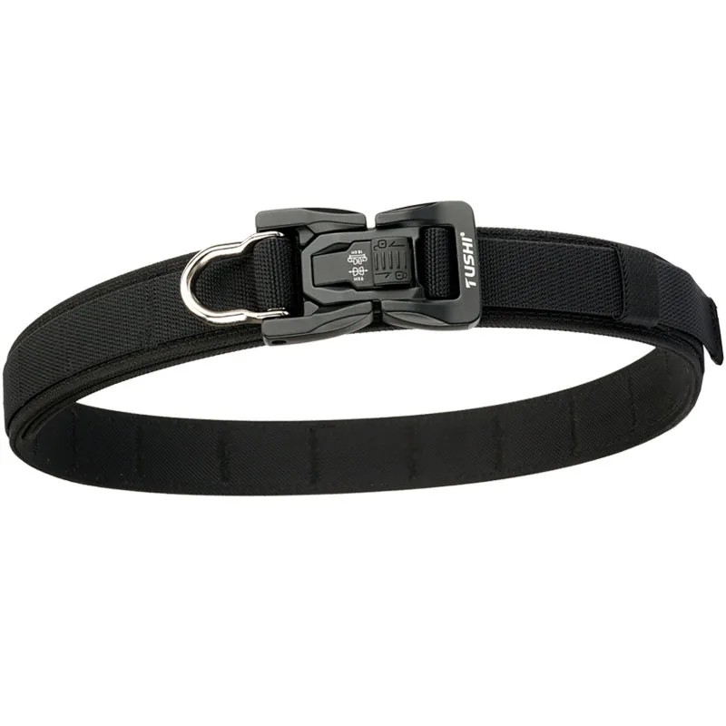 2026 New Tactical Belt Nylon Men Quick Release Buckle D-Ring Heavy Duty Nylon Waistband for Outdoor Hiking Camping Adventure
