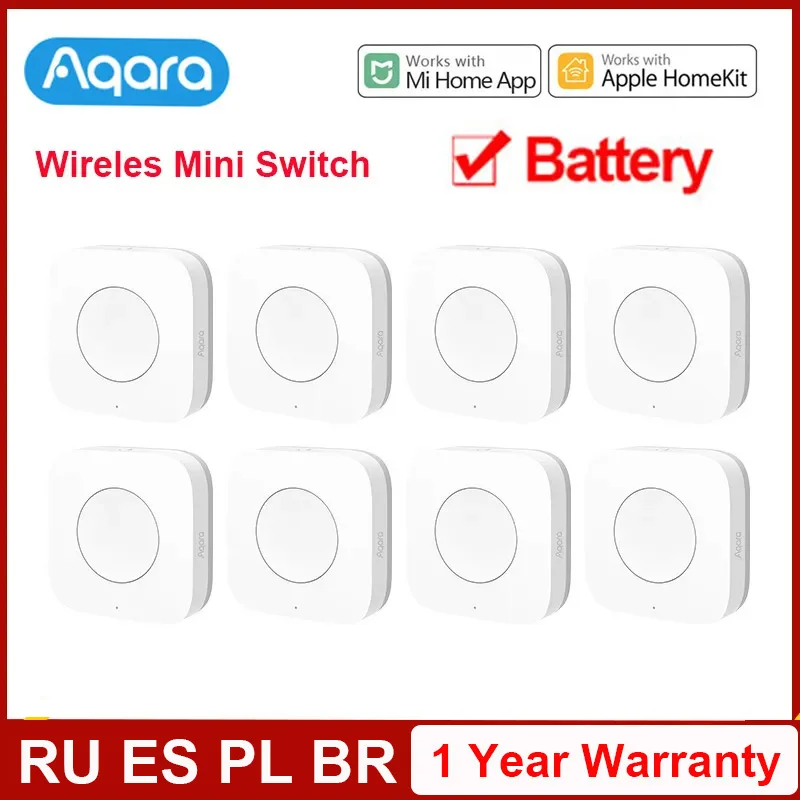 Bezprzewodowy mini przełącznik Aqara Czujnik Zigbee Jeden przycisk sterujący Inteligentny pilot Automatyka domowa dla Homekit Xiaomi Mi Home