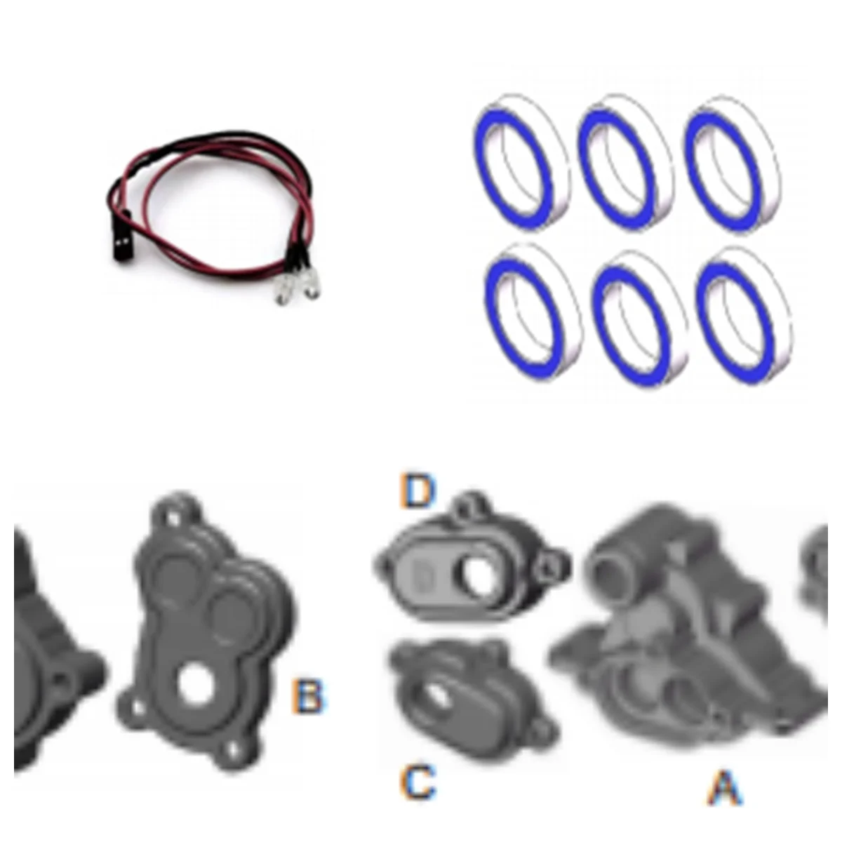 RGT Spare Parts R86777 R86520 R86702 For EX86020 EX86190 EX86150 EX86170 RTR 1/10 Model Car