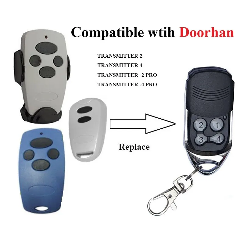 

Compatible with Doorhan TRANSMITTER 2 TRANSMITTER 4 TRANSMITTER -2 PRO Garage Door Remote Control Replacement 433.92mhz