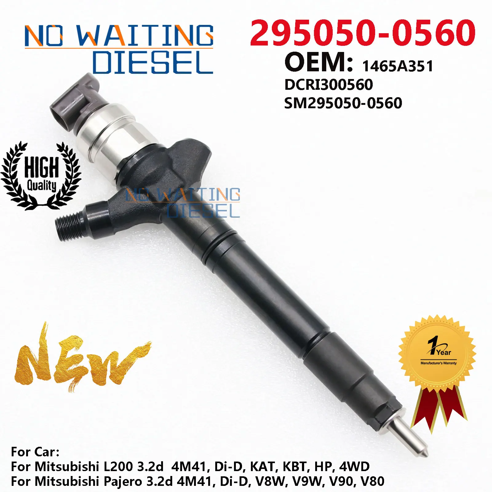 295050-0560 Common Rail Injector 2950500560 Diesel Fuel Injection DCRI300560 SM295050-0560 For Mitsubishi 1465A351