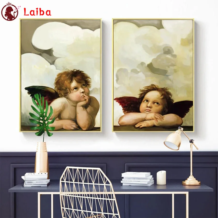 

5D DIY Алмазная вышивка Картина, Прекрасный ангел, Вышивка крестиком, Мозаика Горный хрусталь, Рукоделие, Ремесла, 2 шт.