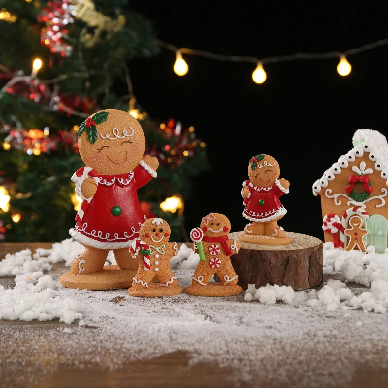 Christmas Gingerbread Man Doll Tree Pendant Ornaments Holiday Party Supplies Home Party Navidad Christmas Decoration Kids Toy