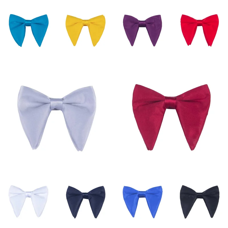 Mens Velvet Big Butterfly Bowknot Bowtie Bow Tie school Formal Cravat Adult Accessories Clip-on Adjustable MJ59