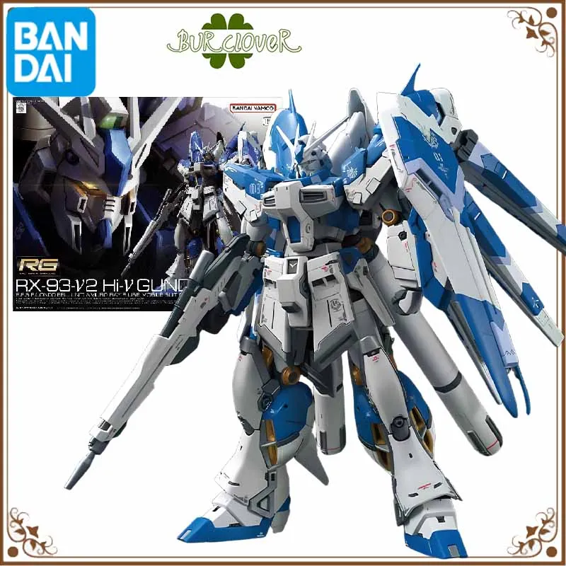 

Bandai Original GUNDAM RG Series RX-93-V2 Hi-V GUNDAM Anime Action Figure Assembly Model Toys Collectible Model