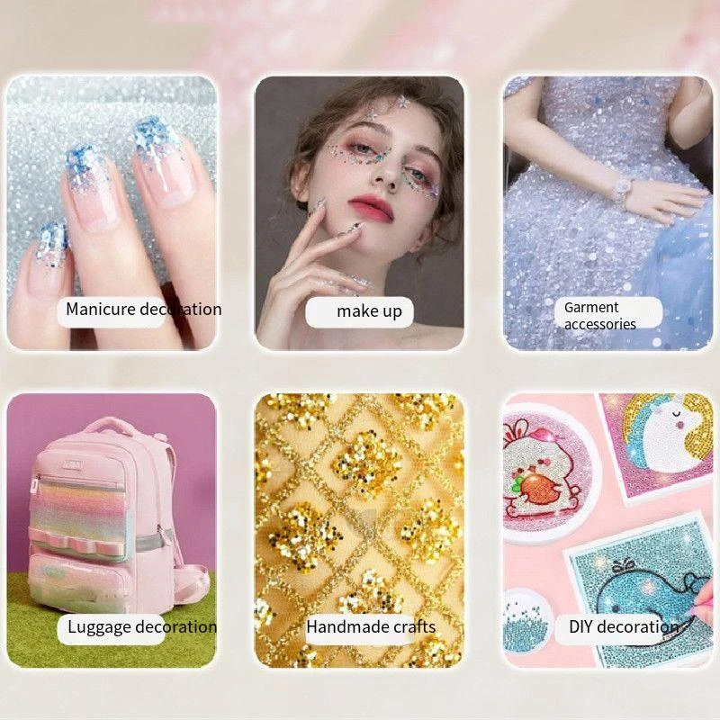 10pcs Nail Glitter Mix Colors Fine Powder Dust UV Gel Polish Acrylic Hand-made Powder 5g/tube Body Paint Glitter UV Gel Decor