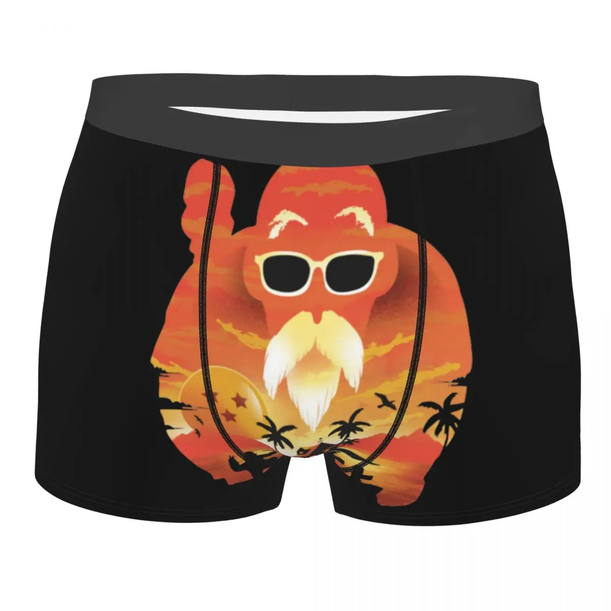 Dragon Ball Master Roshi Kame House Boxer Shorts Panties Breathable Underwear Kame Sennin Jackie Chun Plus Size Underpants