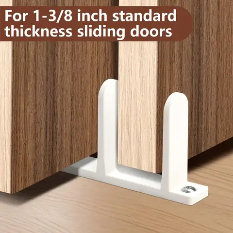 2pcs White Sliding Barn Door Floor Guide Adjustable Stay Roller For Bottom Of Sliding Door Furniture Hardware Accessory +Screws