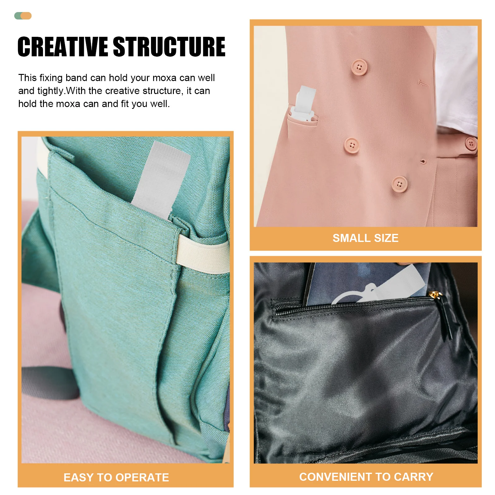 6 قطعة العصابات المحمولة مقاومة للاهتراء Moxa المثبت المنزلية الكى العرض المهنية Moxa حزام لتدليك الاسترخاء #1