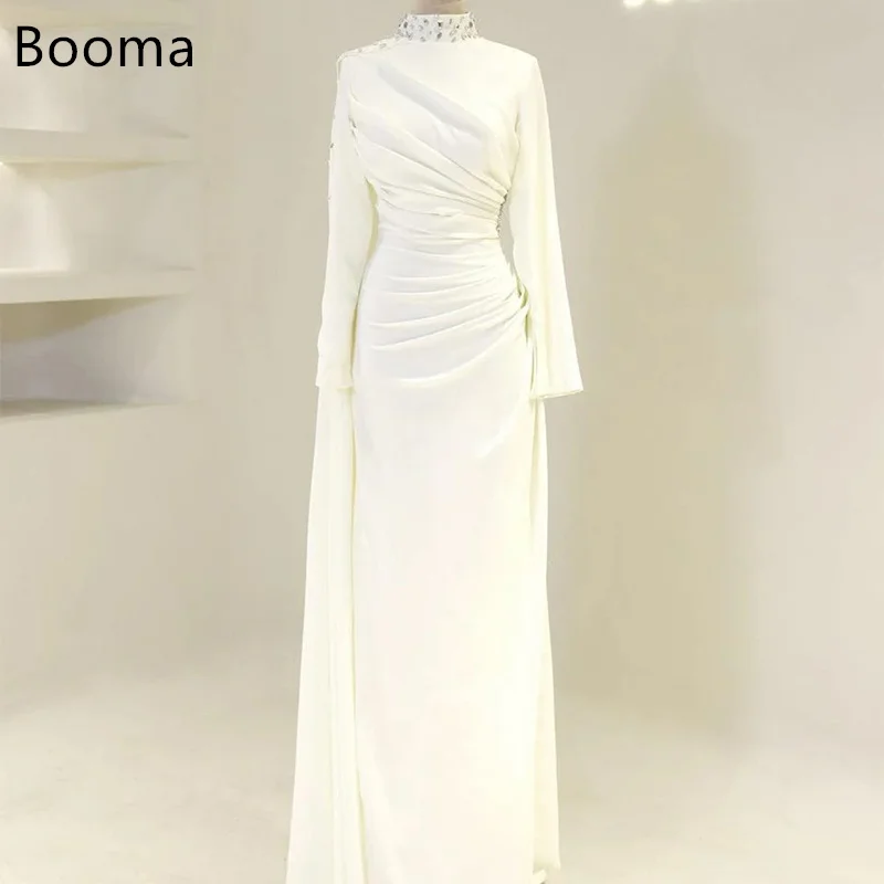 

Booma Elegant A-Line Crystal Pleat Evening Dresses Formal Party Gowns for Women Prom Gown Simple Customize 2025