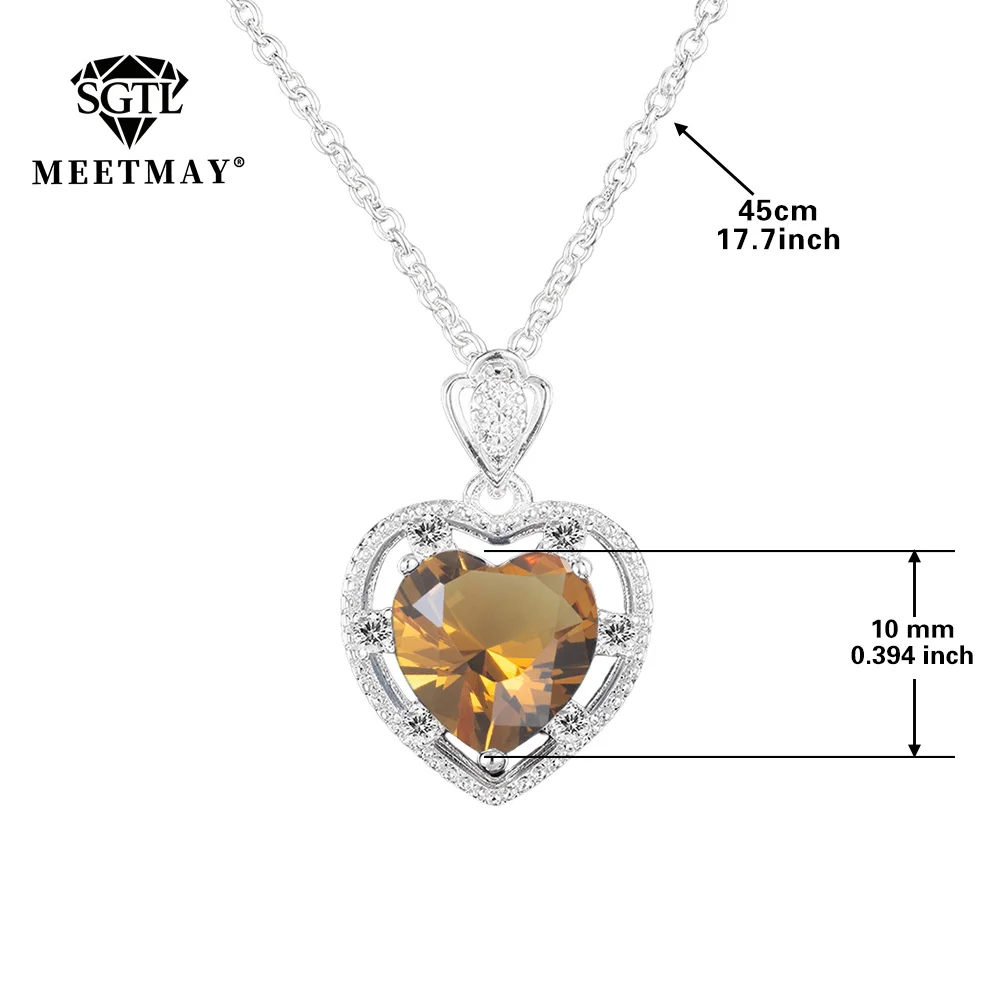 Zultanites color changing sultanite diaspore Necklace for women heart-shaped different lighting changes different color elegant