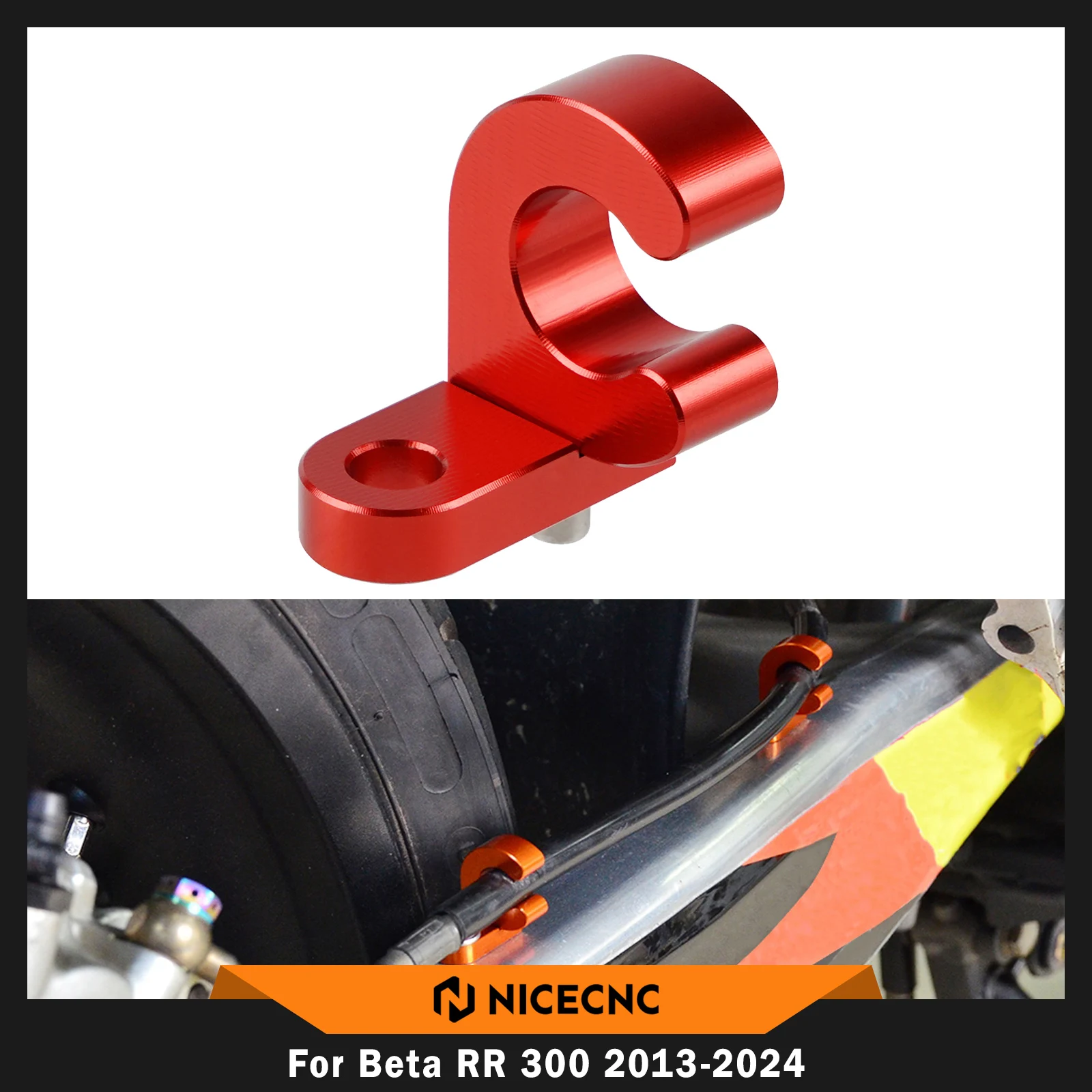 

NICECNC For Beta Xtrainer 300 2015-2024 RR 300 2013-2024 Rear Brake Hose Line Cable Clamp RR 125 RR 250 RR 350 RR 390 RR 430 480