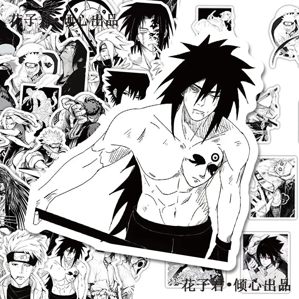 NARUTO Uchiha Sasuke cartoon cute 68pcs stickers kawaii 2D graffiti DIY decoration stickers anime peripherals wholesale