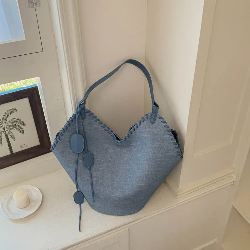 Ladies' Handbag 2026 Small Niche Soft Leather Tote Bag New Minimalist Large Capacity Single Shoulder Underarm Bags