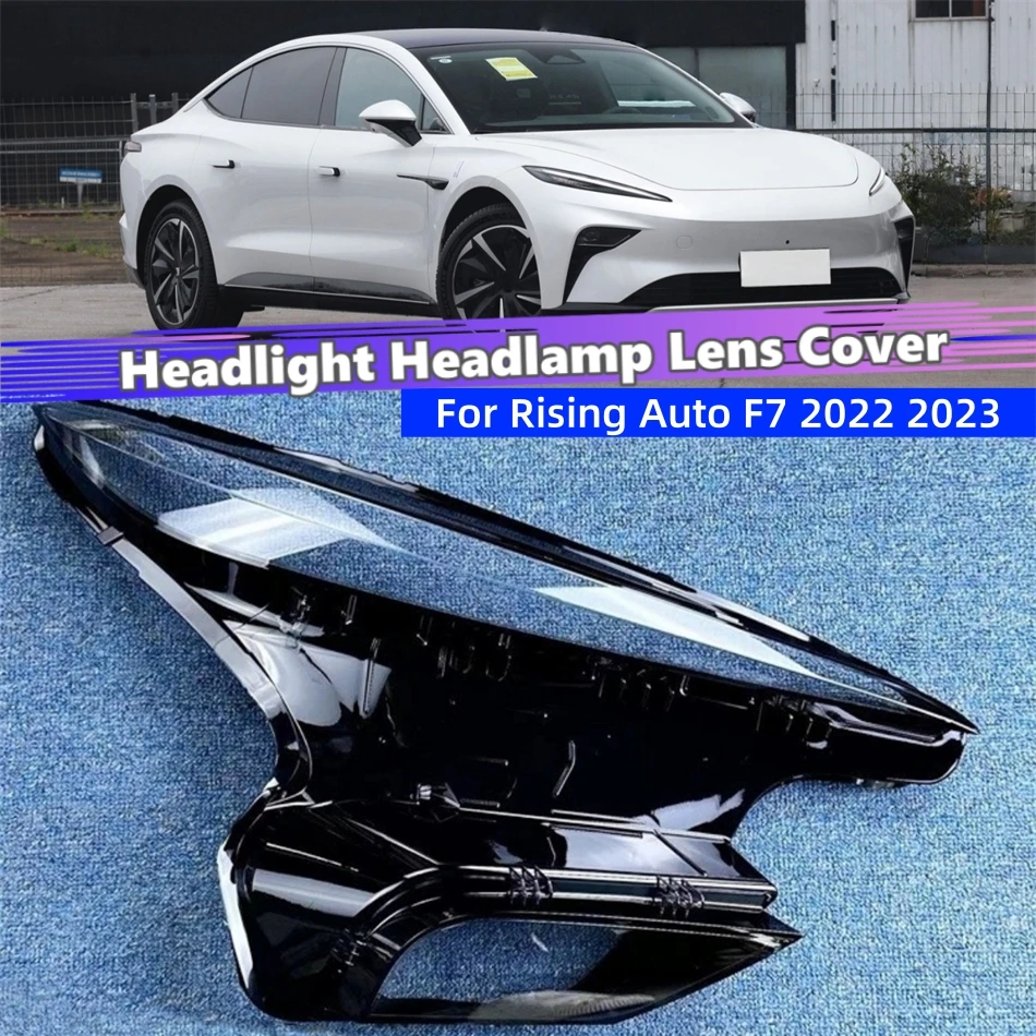 

For Rising Auto F7 2022 2023 Car Accessories Lights Cover Headlight Glass Car Front Headlight Lens Cover Lights Shell