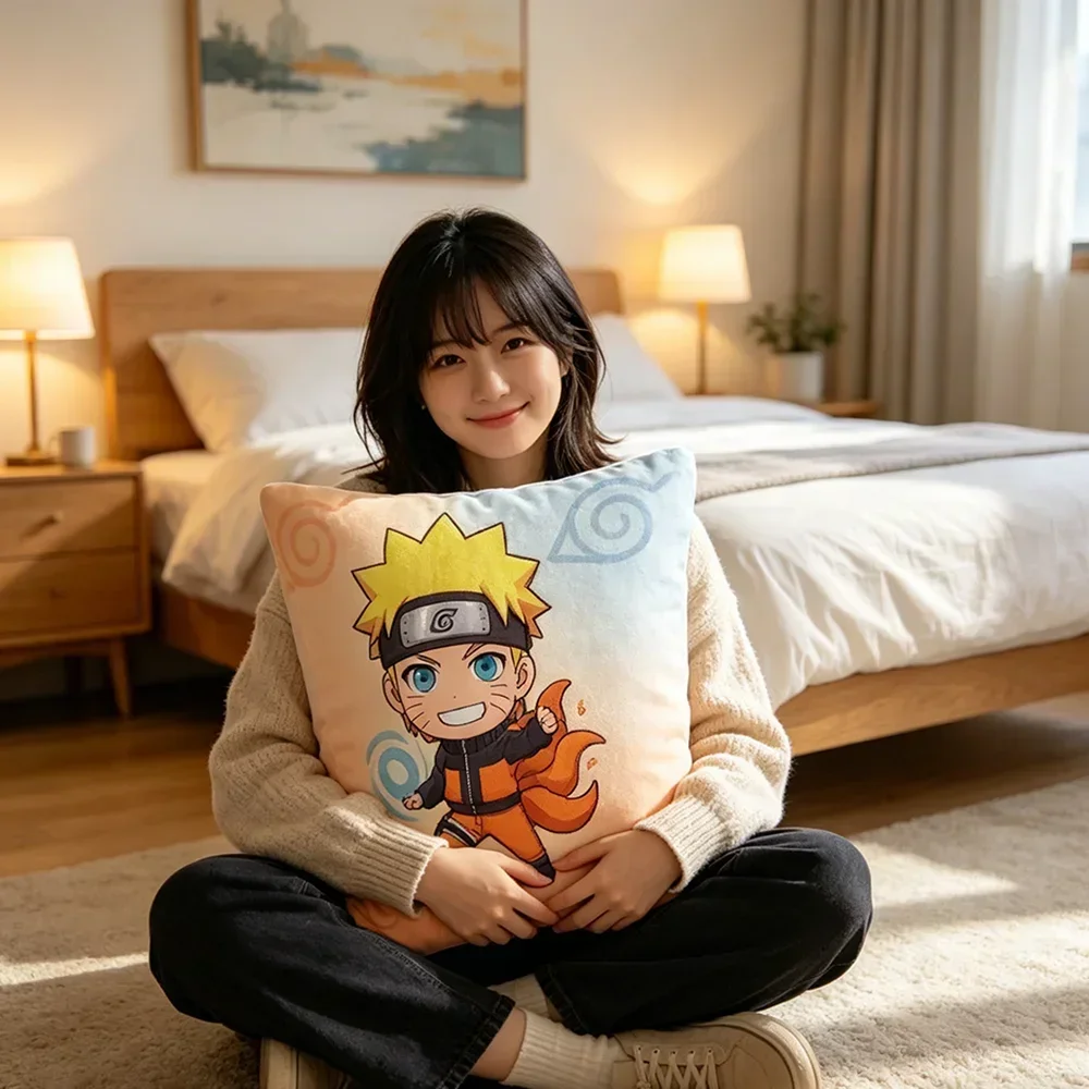 Uzumaki Naruto Zero Formaldehyde Maternal Infant Safe Throw Pillow Cover HD Printed Anti Sun Fade Home Cushion Covers