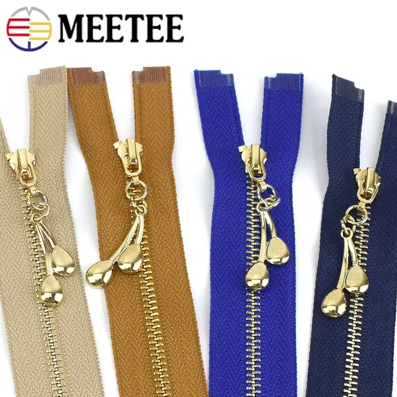 5Pcs Metal Decorative Zipper 3# Sewing Zipper 15-30cm Close-End 40-70cm Open-End Zips Bag Repair Kits DIY Garment Accessories