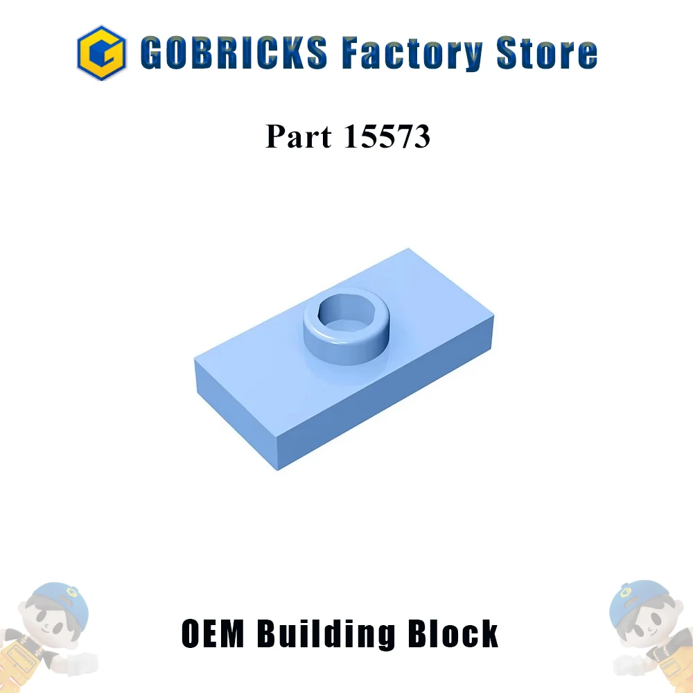 15573 10PCS Plate Special MOC 1x2 with 1 Stud Bricks with Groove and Inside Stud Holder Compatible 78823 Modified Part DIY Block