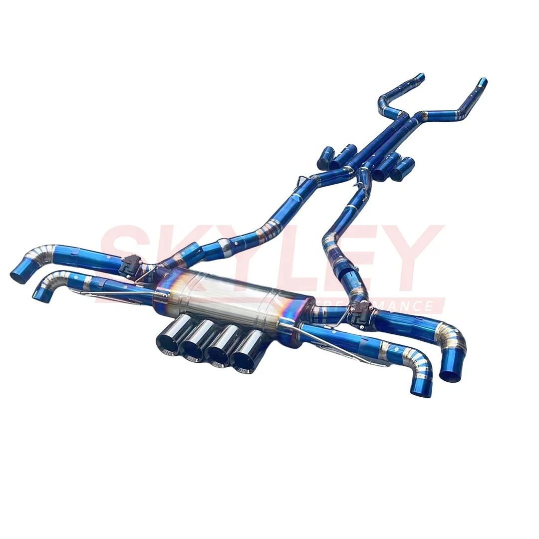 SKYLEY التيتانيوم العادم لسيارات Bmw X5 X6 X7 M50i M60i G05 G06 G07 V8 4.4t كاتم الصوت صمام التحكم Catback اكسسوارات السيارات