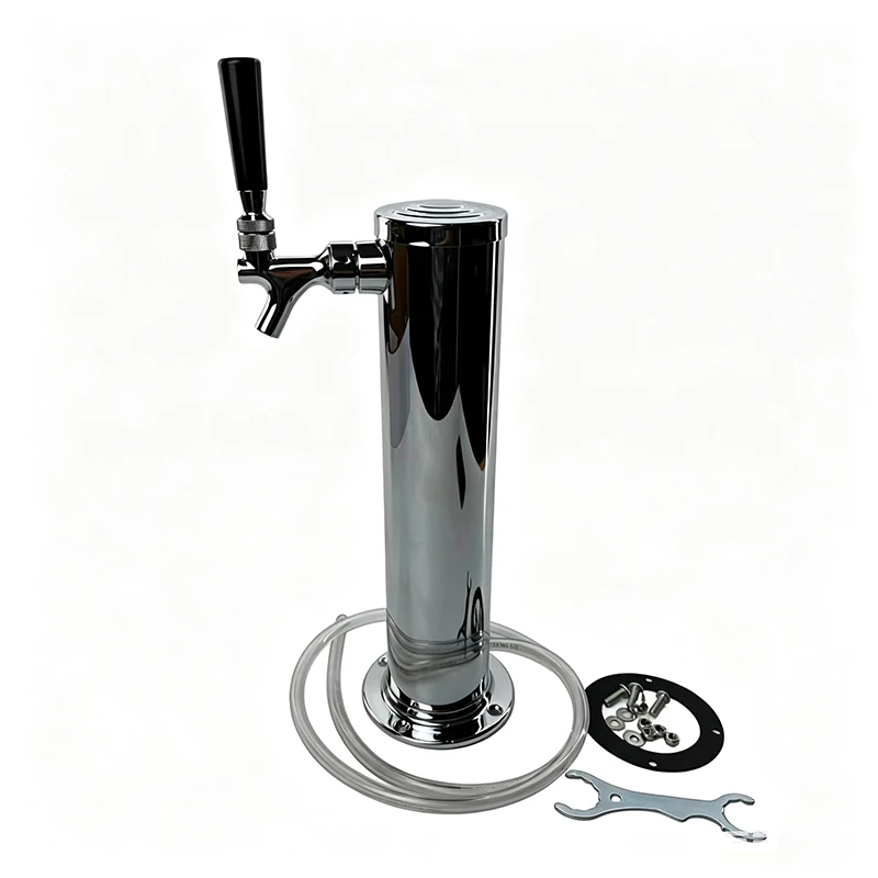 Torre de cerveza de 350 mm de altura con grifo, torre dispensadora de cerveza de un solo grifo para bar o cerveza casera