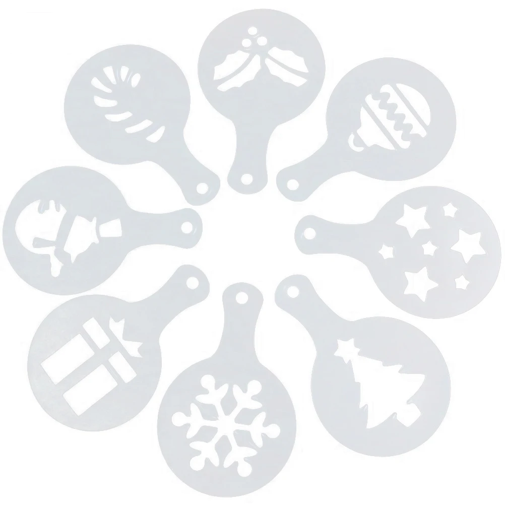 

8 Pcs Cake Spray Mold Creative Christmas Shapes Baking Fondant Non Toxic Plastic Gastronomy Fun DIY Crafts Party Tools