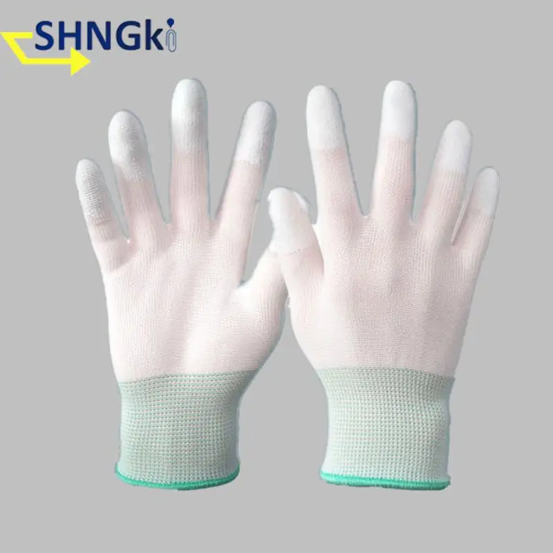 5Pair Antistatic Gloves Anti Static ESD Electronic Working Gloves Pu Finger Coated Finger PC Antiskid For Finger Protection